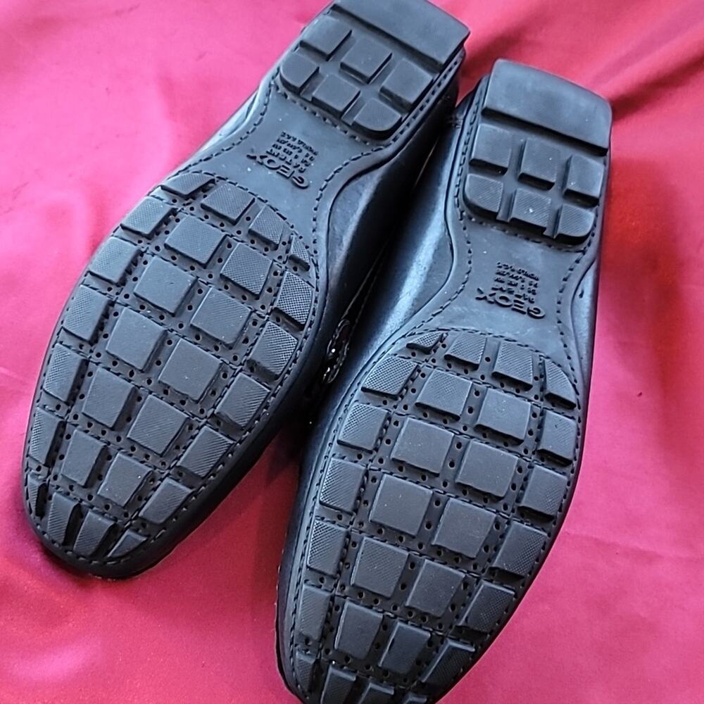 GEOX Respira sz11 moccasin loafer slip on horsebit full leather black - Picture 8 of 11
